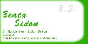 beata sidon business card